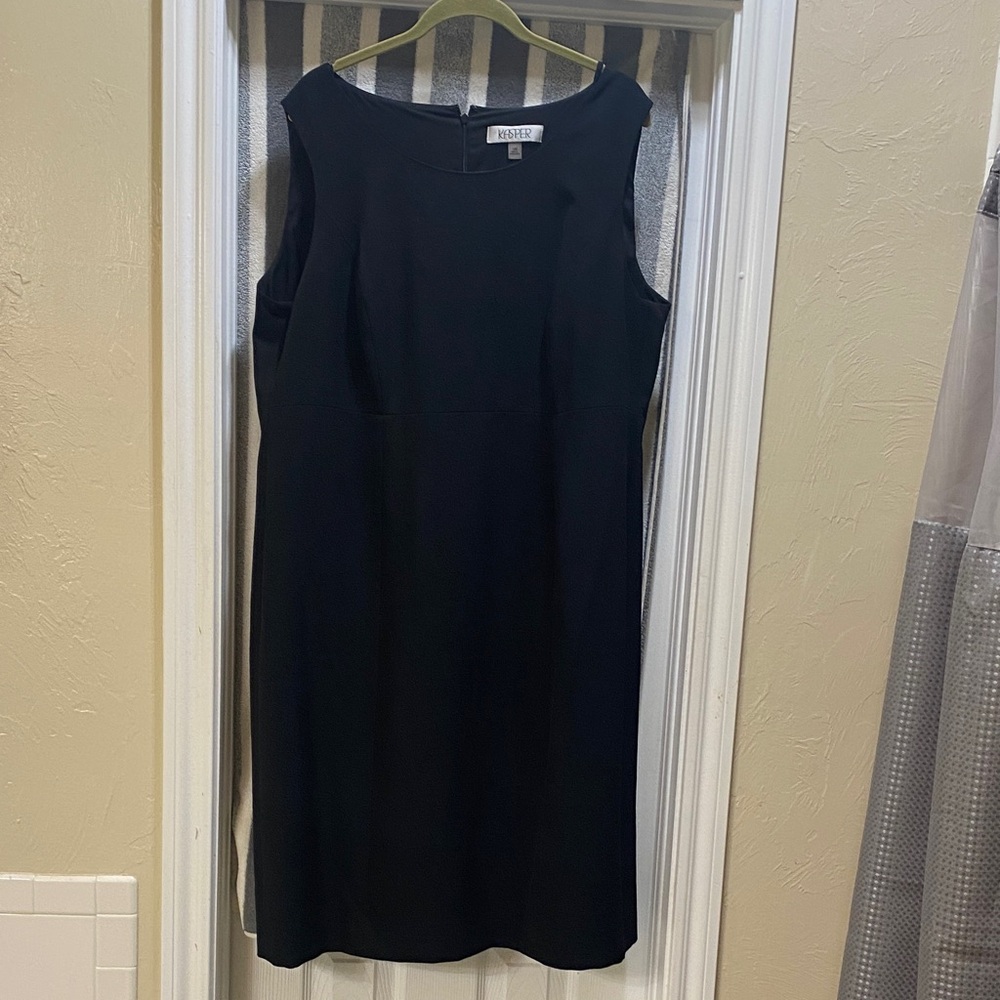 Kasper Elegant Black Midi Dress